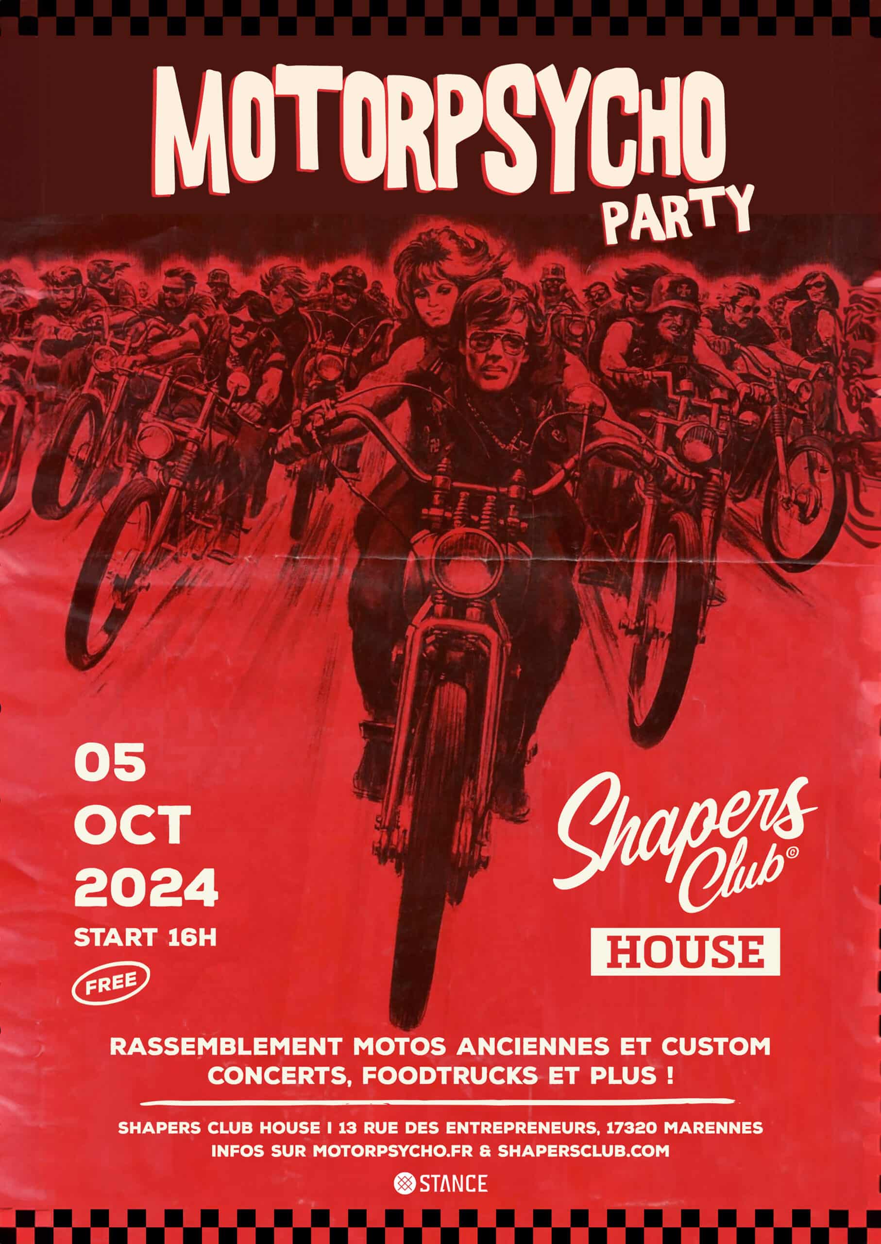 MOTORPSYCHO Party : La fête des passionnés de motos et de surf débarque au Shapers Club House !