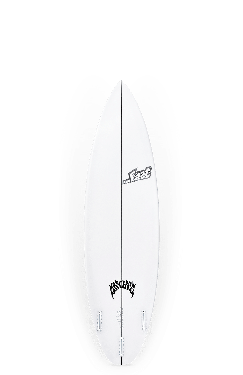 Shapers-Club- Against a neutral background, the white surfboard adorned with black logos and text features a sleek, sharp design. The Driver 3.0 - measuring 6'2" x 19 1/2" x 2 1/2" and offering 32L of volume - is ideal for a variety of wave conditions. -surfshop-surfboard