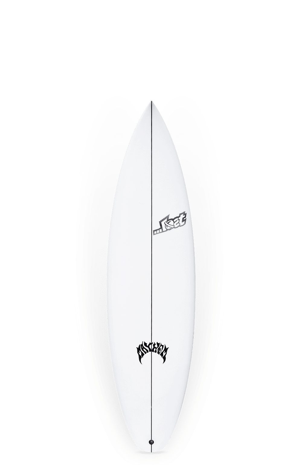 Shapers-Club- The Driver 3.0 features a sleek, aerodynamic design with a pointed tip and gracefully curved sides. Its white surface is decorated with black logos on the nose and tail, offering high performance for surfers seeking precision in every wave. Measuring 6'2" x 19 1/2" x 2 1/2" with a volume of 32 liters, it's perfect for surfers who demand excellence in their surfing experience. -surfshop-surfboard