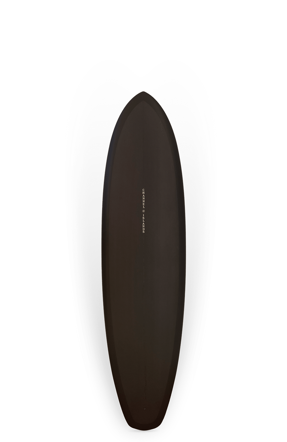 Shapers-Club- The Tri Plane Hull Single surfboard, measuring 6'9" x 21 3/16" x 2 11/16" with a volume of 42.3 L, features a teardrop shape with a sleek black finish and minimalist white text in the center, gliding effortlessly over waves on a dark to light gray gradient background. -surfshop-surfboard