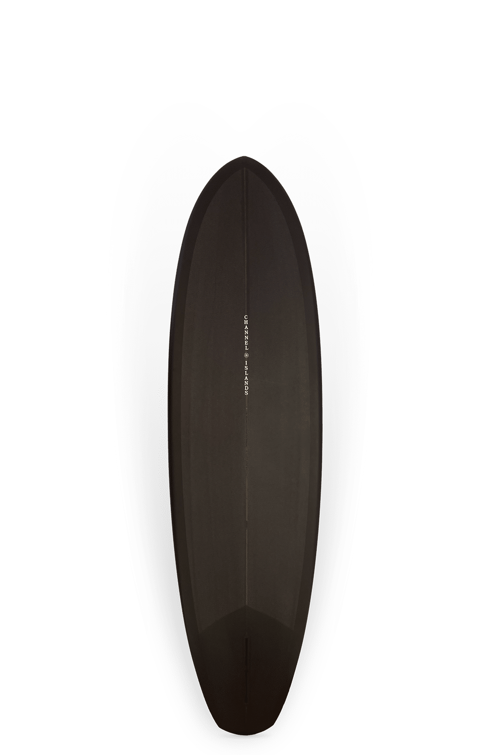 Shapers-Club- The Tri Plane Hull single board (6'9" x 21 3/16" x 2 11/16" - 42,3L) features a sleek, modern design with a dark, minimalist look on an apple-shaped gradient background changing from black to white. -surfshop-surfboard