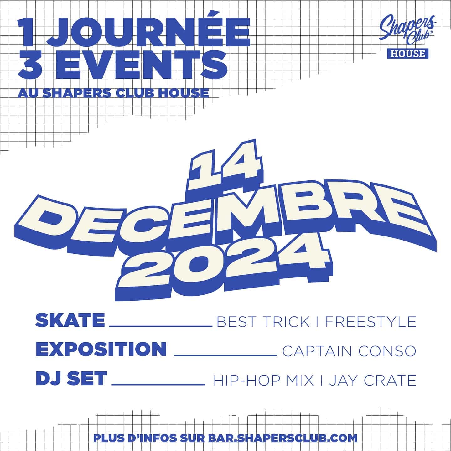 Vivez une journée inédite au Shapers Club House le samedi 14 décembre !