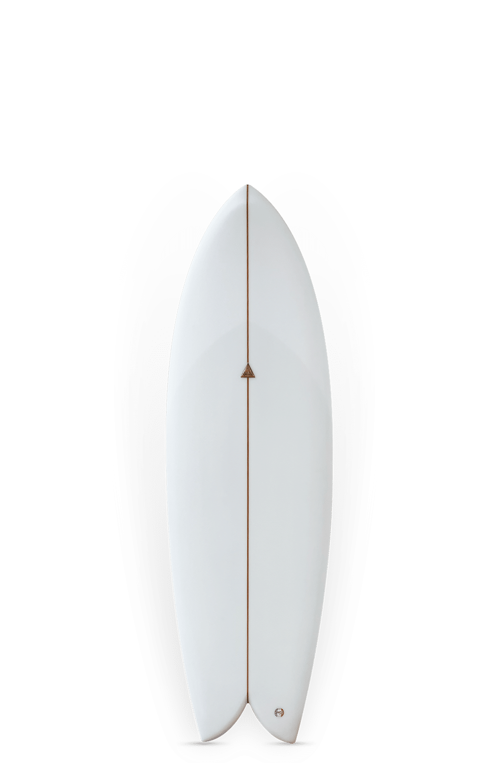 Shapers-Club- The B52 surfboard, 5'8" x 21" x 2 5/8", with a sleek, rounded design and a single wooden rope, is shown on a white background highlighting its minimalist appeal and 35.8 L volume. -surfshop-surfboard