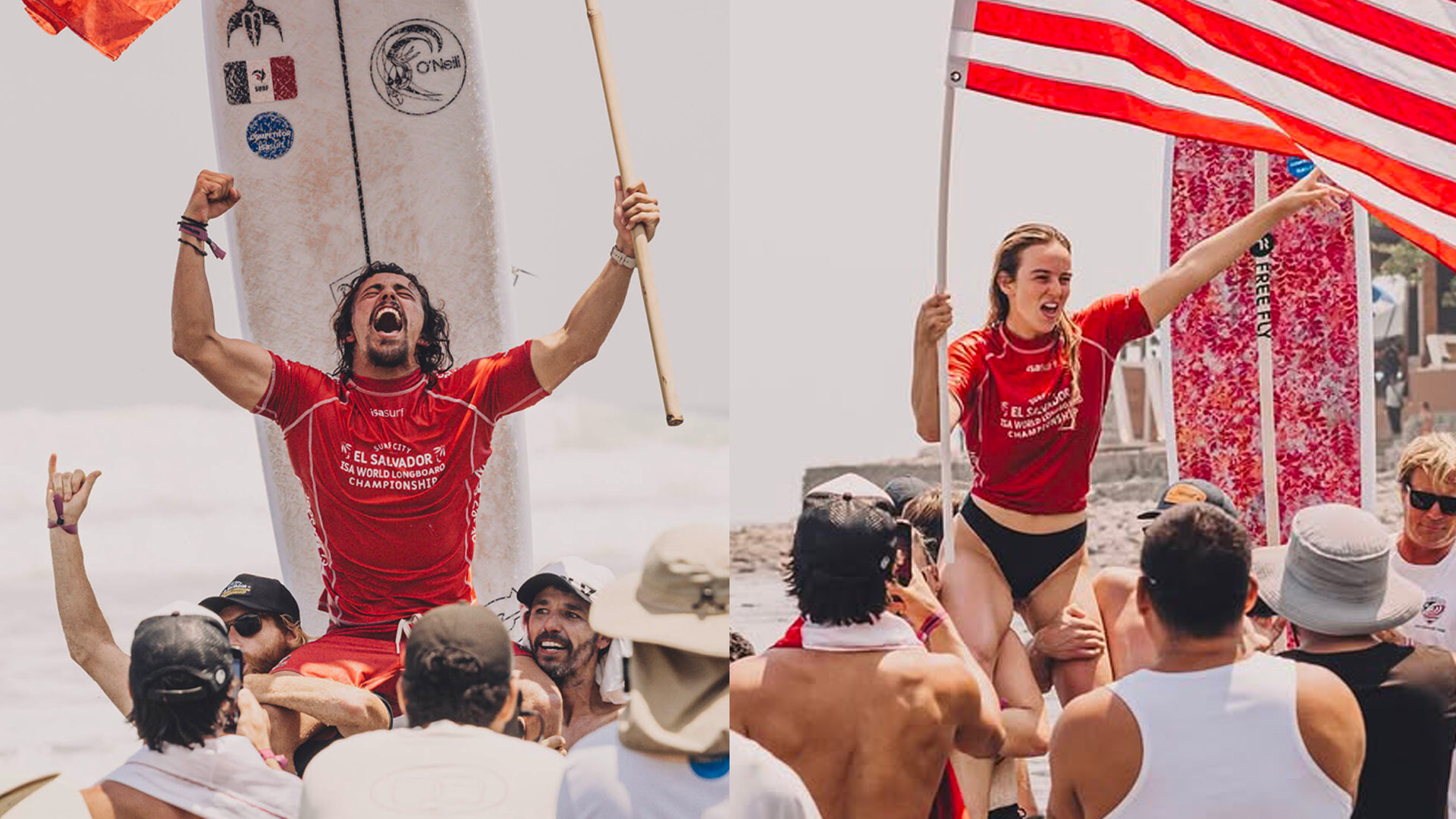 ISA 2025 : Rachael Tilly et Édouard Delpero sacrés champions du monde – Shapers Club célèbre avec une offre spéciale