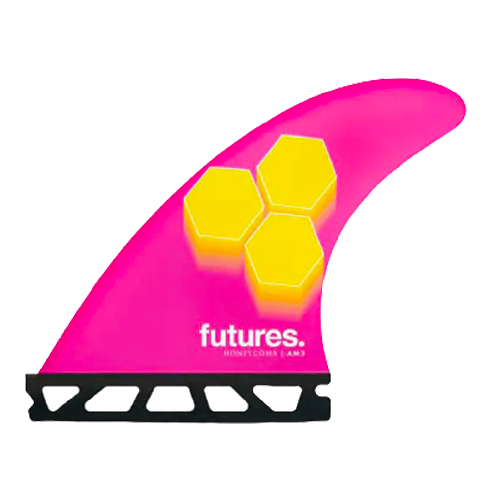 Pinne Futures Thruster - FAM3 Al Merrick RTM HEX - Rosa / Giallo - Piccolo